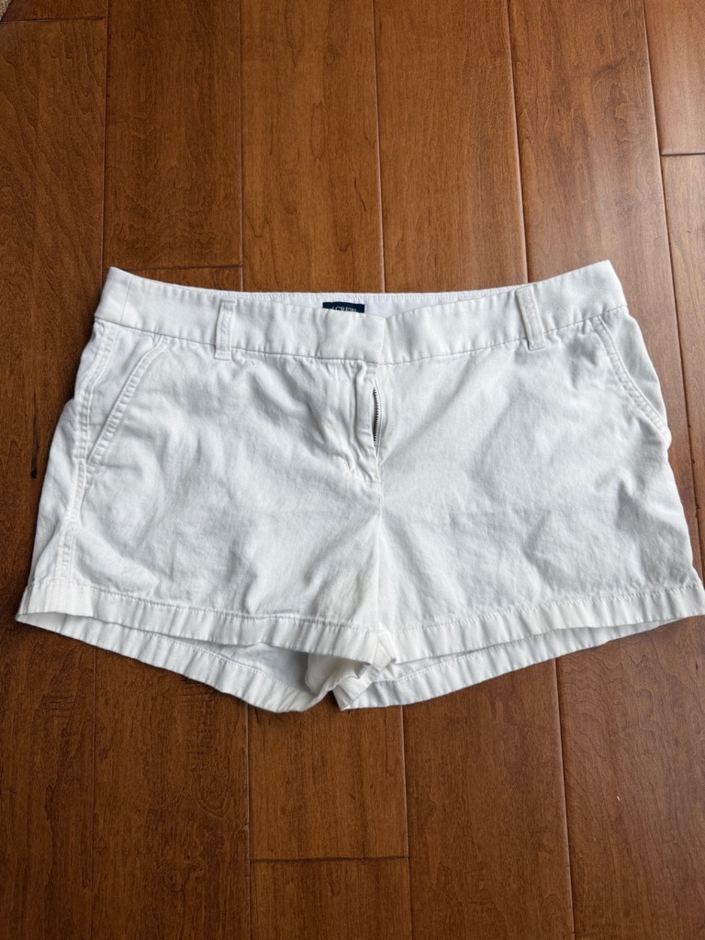 J. Crew White Women's Cotton Chino 3.5” Shorts